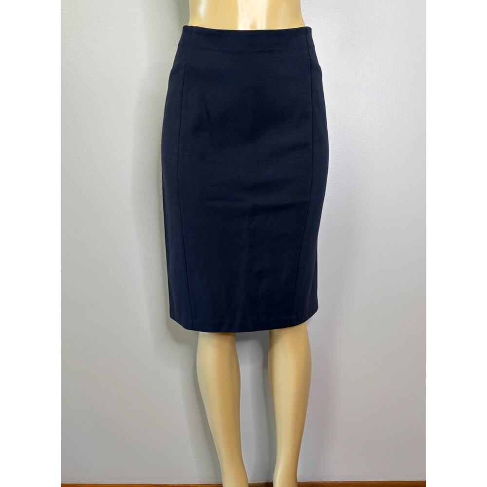 Ann Taylor Women's Blue Elastic Waist Rayon Blend Skirt Size 8